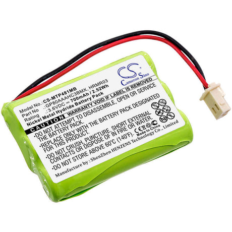 Battery For Motorola, Mbp481, Mbp482 3.6v, 700mah - 2.52wh Batteries for Electronics Cameron Sino Technology Limited   