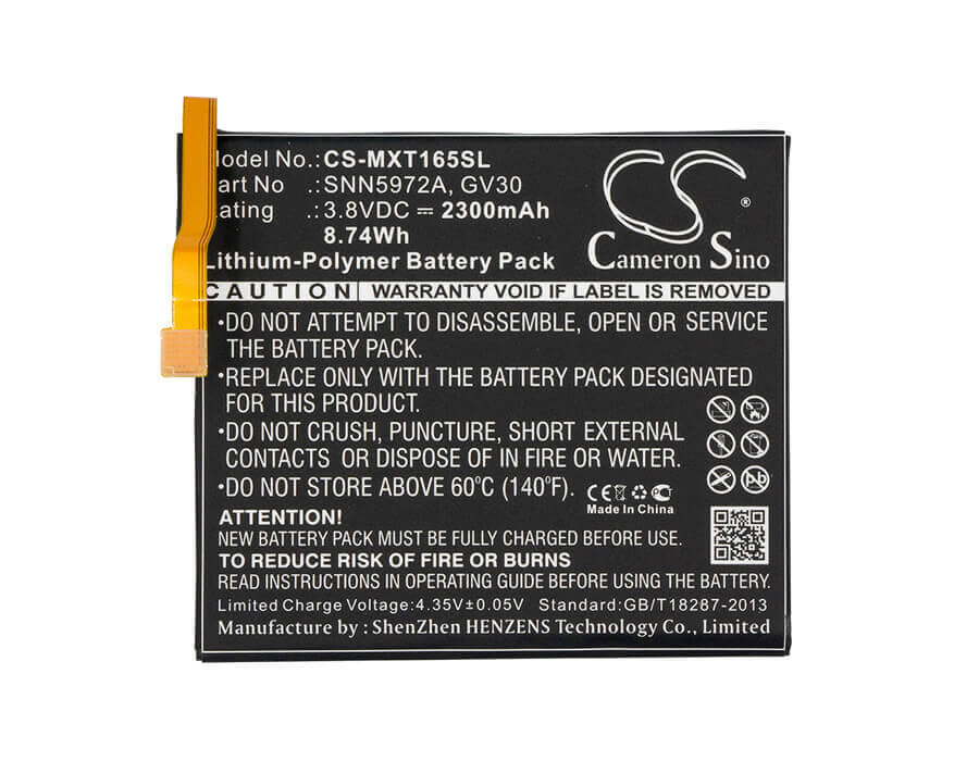 Battery For Motorola, Moto Z Droid Edition Xlte, Moto Z Dual Sim 3.8v, 2300mah - 8.74wh Mobile, SmartPhone Cameron Sino Technology Limited   