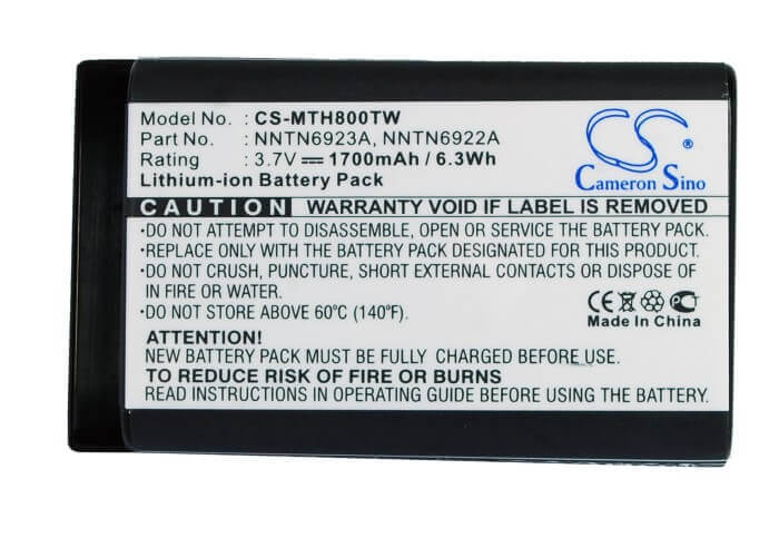 Battery For Motorola Mth800, Mth650 3.7v, 1700mah - 6.29wh Two-Way Radio Cameron Sino Technology Limited   