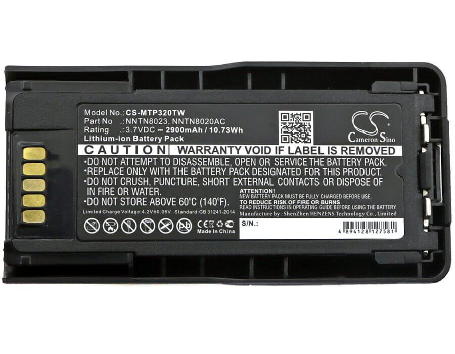 Battery For Motorola Mtp3100, Mtp3200, Mtp3250 3.7v, 2900mah - 10.73wh Two-Way Radio Cameron Sino Technology Limited   