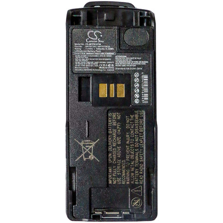 Battery For Motorola, Mtp810ex, Mtp850ex 7.4v, 720mah - 5.33wh Two-Way Radio Cameron Sino Technology Limited   