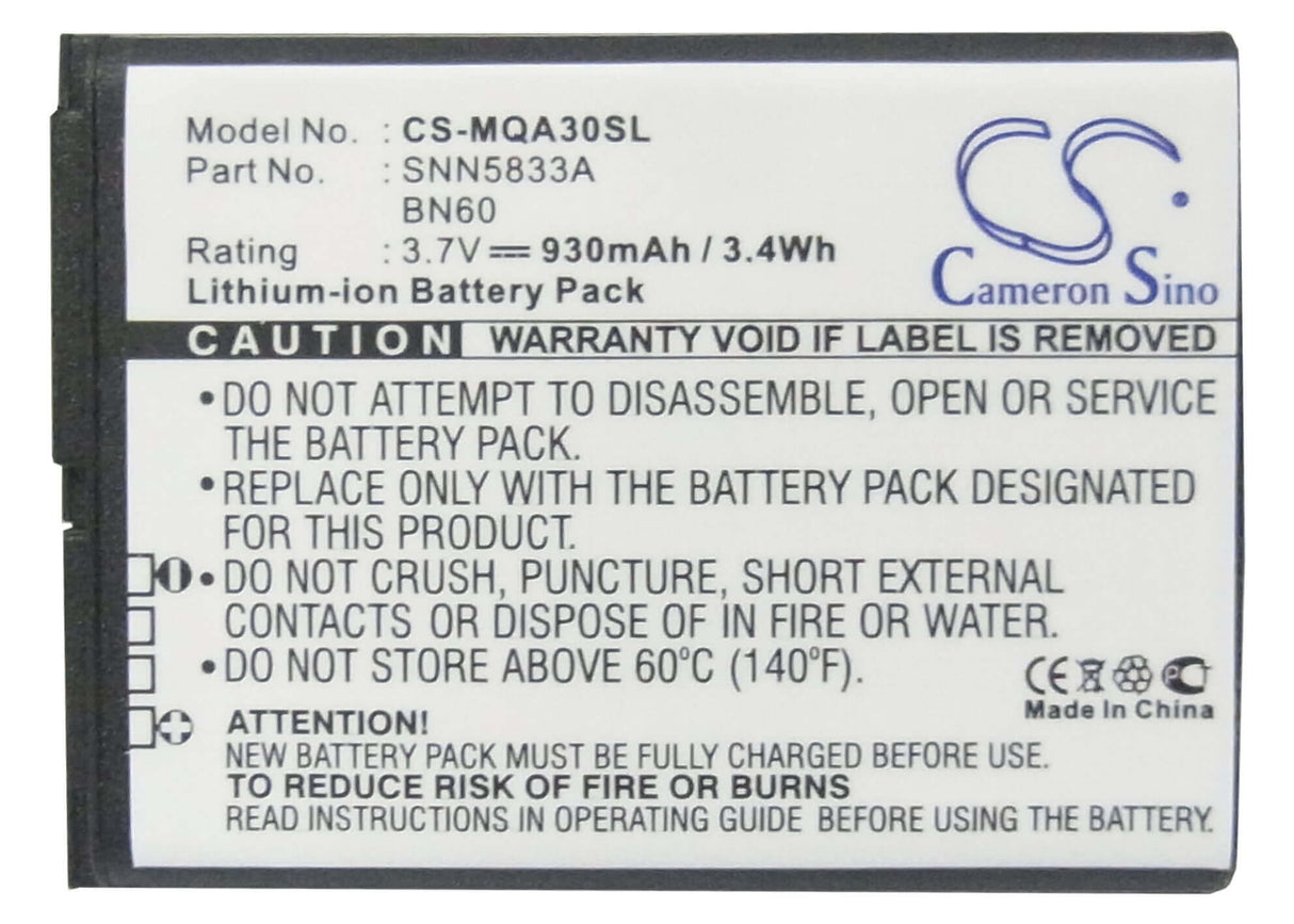 Battery For Motorola Qa30, Hint Qa30, Eco A45 3.7v, 930mah - 3.44wh Mobile, SmartPhone Cameron Sino Technology Limited   