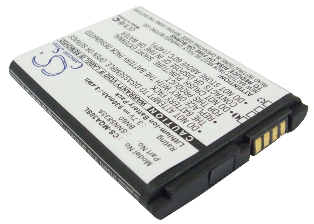 Battery For Motorola Qa30, Hint Qa30, Eco A45 3.7v, 930mah - 3.44wh Mobile, SmartPhone Cameron Sino Technology Limited   