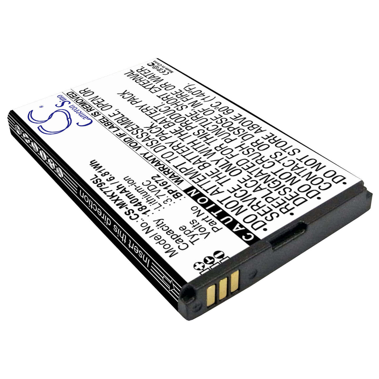 Battery For Moxee, K779, K779hsdg_p 3.7v, 1840mah - 6.81wh Hotspot Cameron Sino Technology Limited   