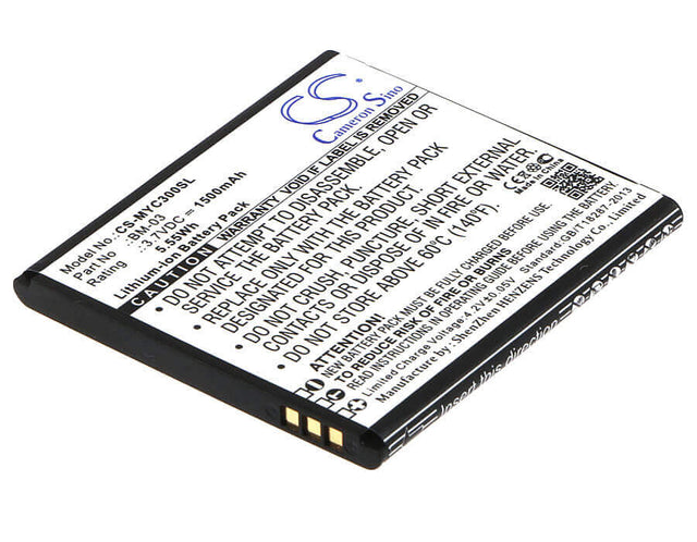 Battery For Myphone C-smart, Funky 3.7v, 1500mah - 5.55wh Mobile, SmartPhone Cameron Sino Technology Limited   