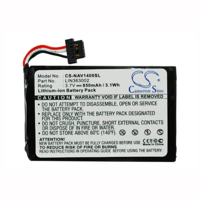 Battery For Navigon 1400, 1410, 3.7v, 850mah - 3.15wh GPS, Navigator Cameron Sino Technology Limited   