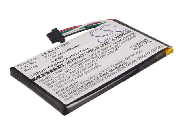 Battery For Navigon 2100 Max, 2110 Max, 2120 3.7v, 1200mah - 4.44wh GPS, Navigator Cameron Sino Technology Limited   