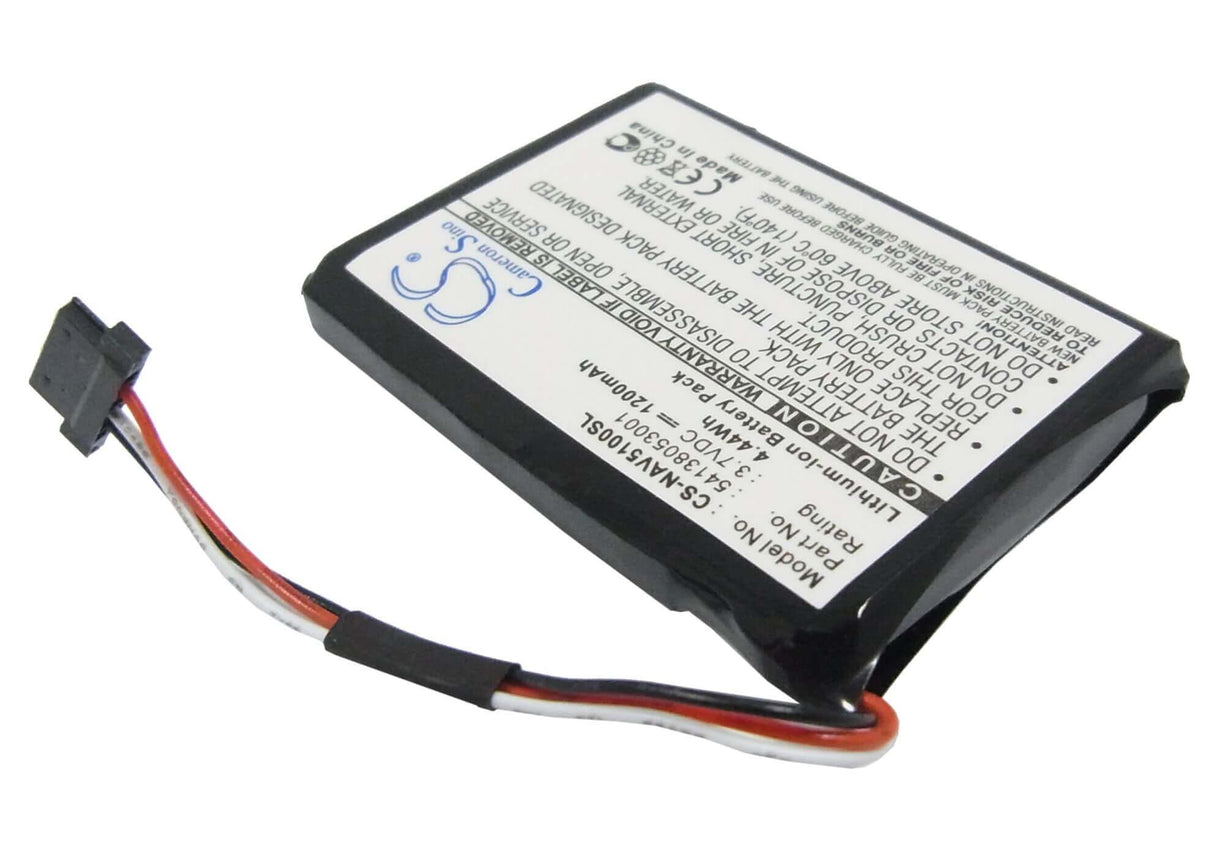 Battery For Navigon 5100, 5100 Max, 3.7v, 1200mah - 4.44wh GPS, Navigator Cameron Sino Technology Limited   