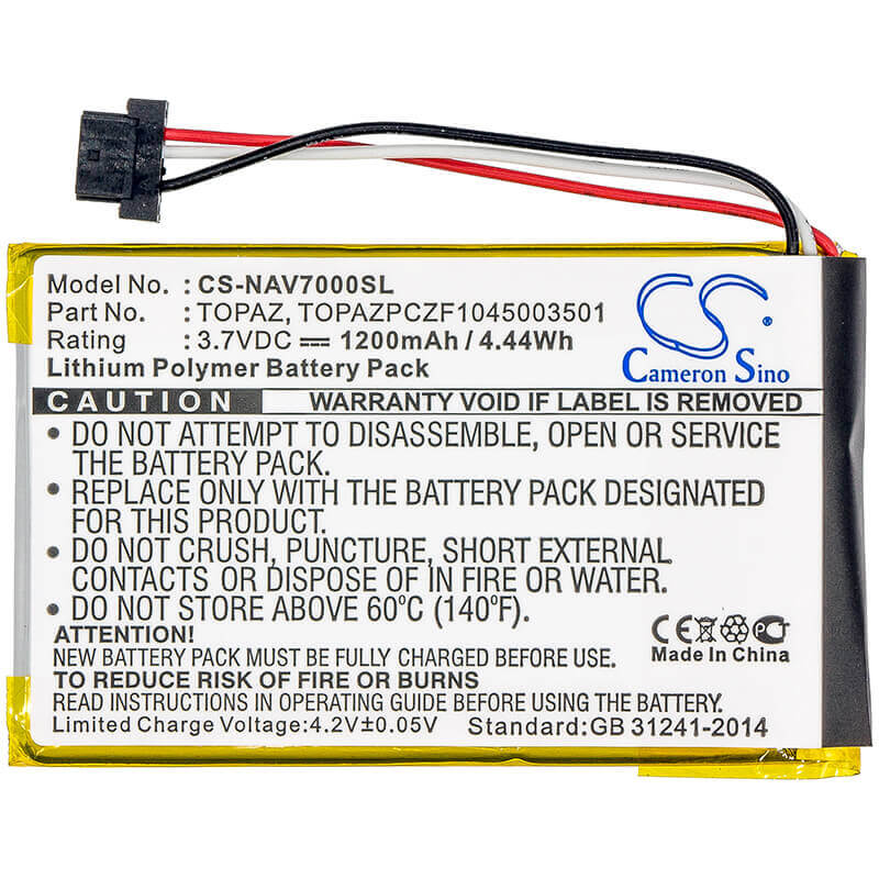 Battery For Navigon 70 Easy, 70 Plus, 70 Premiun 3.7v, 1200mah - 4.44wh GPS, Navigator Cameron Sino Technology Limited   