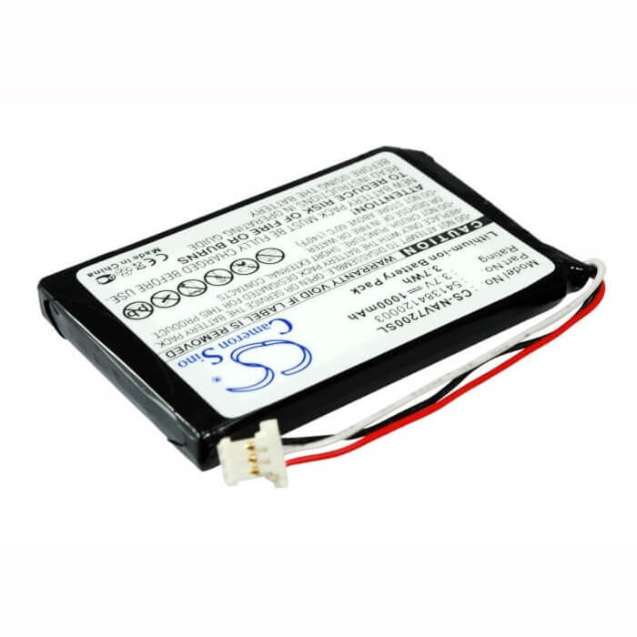 Battery For Navigon 72 Easy, 72 Plus Live, 3.7v, 1000mah - 3.70wh GPS, Navigator Cameron Sino Technology Limited   