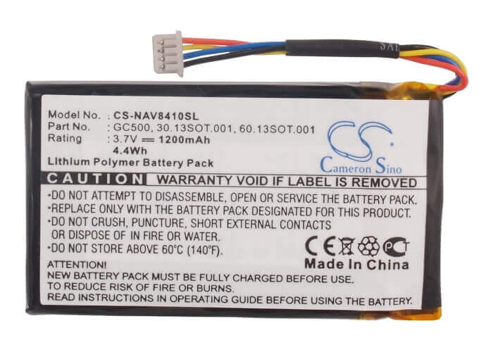 Battery For Navigon 8410 3.7v, 1200mah - 4.44wh GPS, Navigator Cameron Sino Technology Limited   