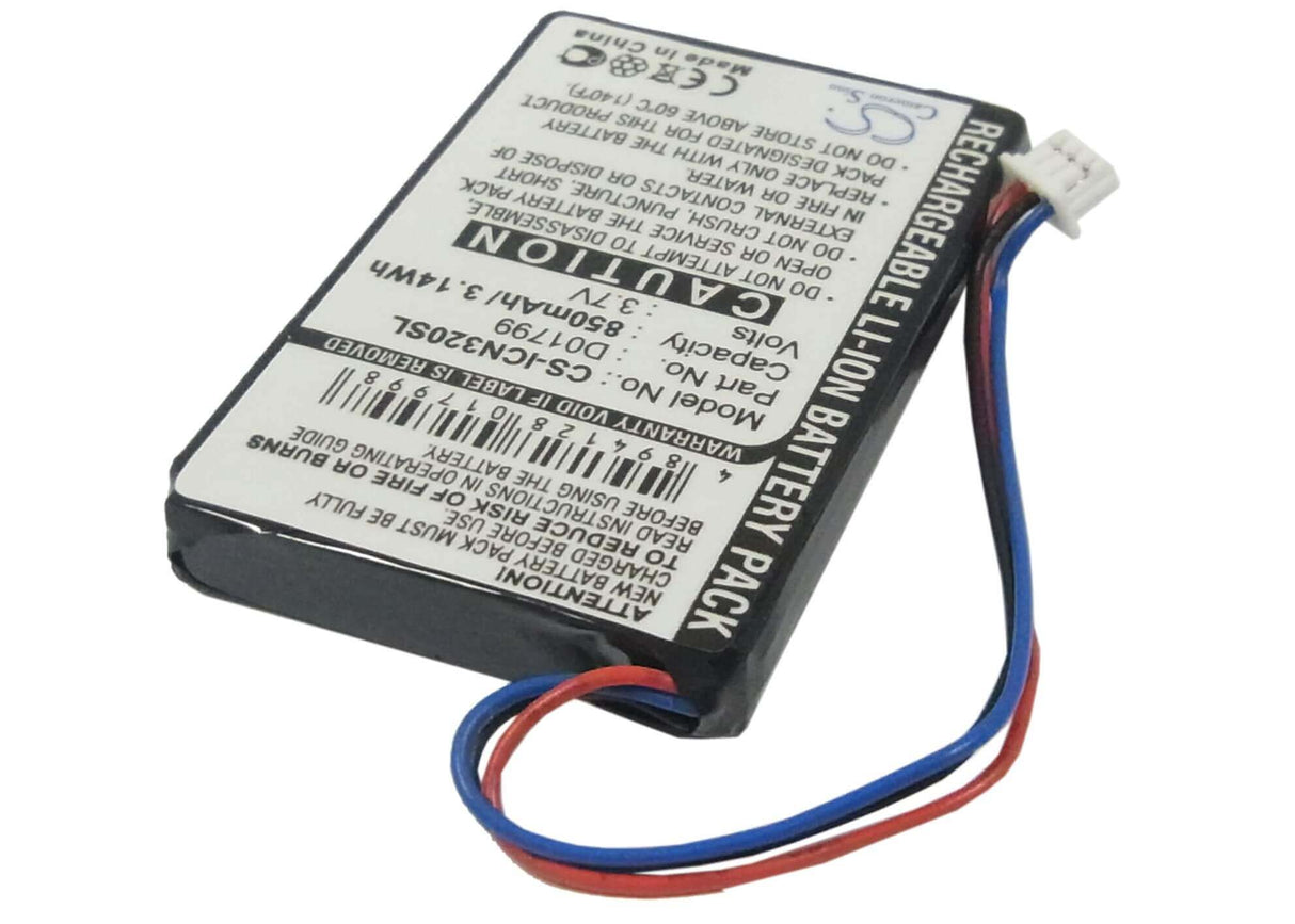 Battery For Navman Icn320, Icn330, 3.7v, 850mah - 3.15wh GPS, Navigator Cameron Sino Technology Limited   