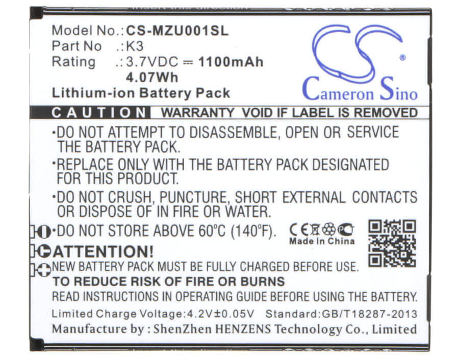 Battery For Navon Mizu Mzt001 3.7v, 1100mah - 4.07wh Mobile, SmartPhone Cameron Sino Technology Limited   