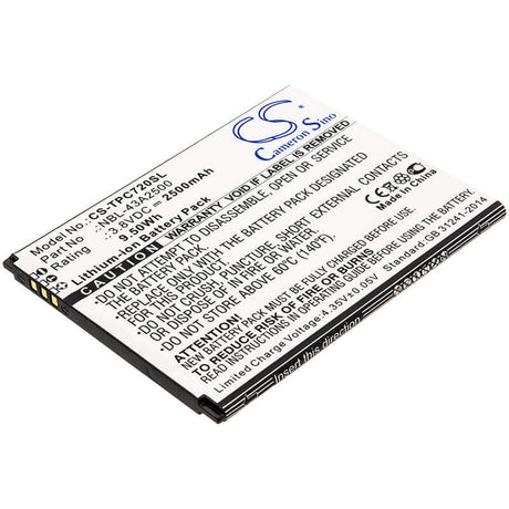 Battery For Neffos, C7s, Tp7051a, Tp7051c 3.8v, 2500mah - 9.50wh Mobile, SmartPhone Cameron Sino Technology Limited   