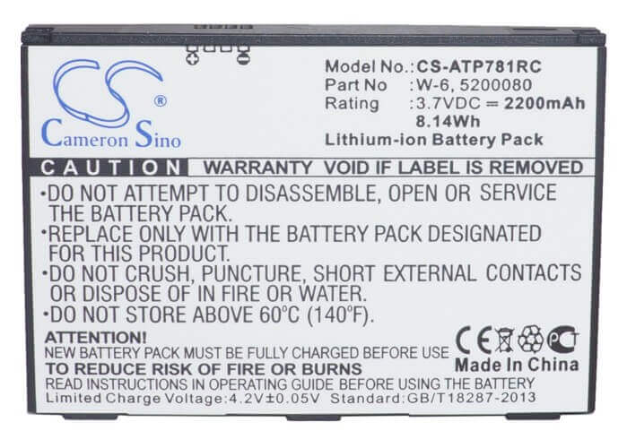 Battery For Netgear Ac778at-100nas, Around Town 4g Lte, 3.7v, 2200mah - 8.14wh Hotspot Cameron Sino Technology Limited   