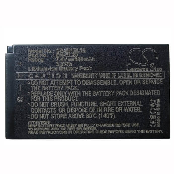 Battery For Nikon 1 Aw1, 1 J1, 7.4v, 850mah - 6.29wh Camera Cameron Sino Technology Limited   