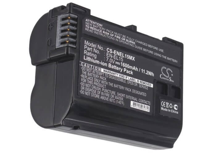 Battery For Nikon 1 V1, Coolpix D7000, 7v, 1600mah - 11.20wh Camera Cameron Sino Technology Limited   