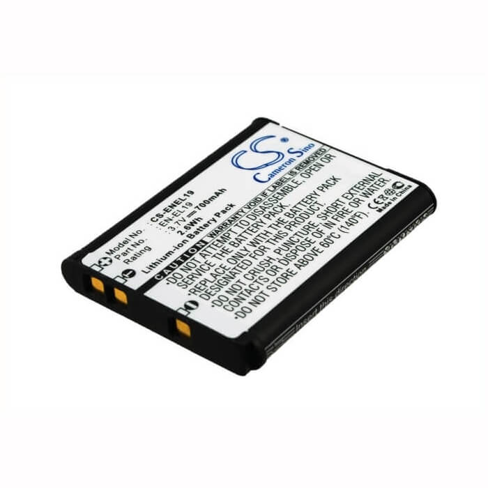 Battery For Nikon Coolpix S100, Coolpix S2500, 3.7v, 700mah - 2.59wh Camera Cameron Sino Technology Limited   