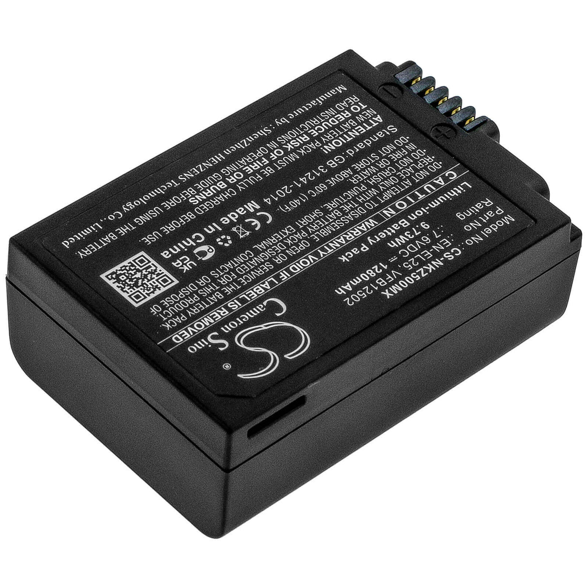 Battery For Nikon, Z50, Z50 Zfc 7.6v, 1280mah - 9.73wh Camera Cameron Sino Technology Limited   