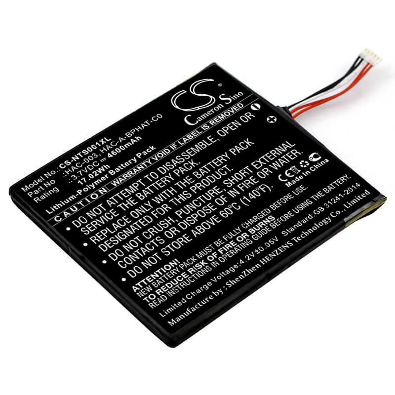 Battery For Nintendo, Hac-s-jp/eu-c0, Switch Hac-001 3.7v, 4600mah - 17.02wh Game Console Cameron Sino Technology Limited   