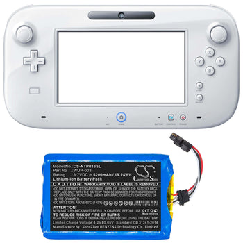 3.7V, Li-ion, 5200mAh, Game Console battery fits Nintendo, Wup-003, Wii U Gamepad Wup-003, 19.24Wh