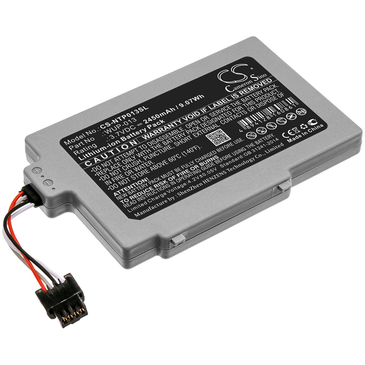 Battery For Nintendo, Wii U, Wii U Gamepad, Wup-010 3.7v, 2450mah - 9.07wh Game Console Cameron Sino Technology Limited   