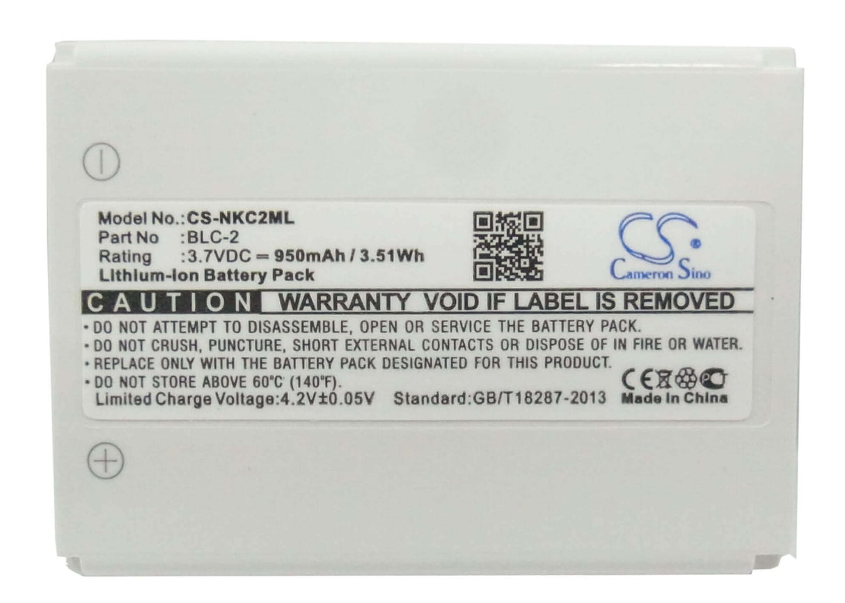 Battery For Nokia 1220, 1221, 1260 3.7v, 950mah - 3.52wh Mobile, SmartPhone Cameron Sino Technology Limited   