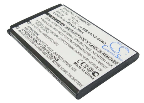 Battery For Nokia 2650, 2651, 2652 3.7v, 550mah - 2.04wh Batteries for Electronics Cameron Sino Technology Limited   