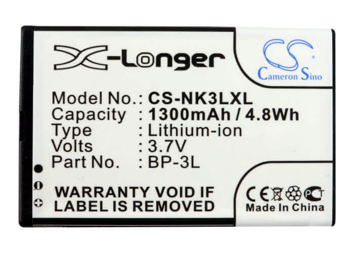 Battery For Nokia 303, 603, Lumia 710 3.7v, 1300mah - 4.81wh Batteries for Electronics Cameron Sino Technology Limited   