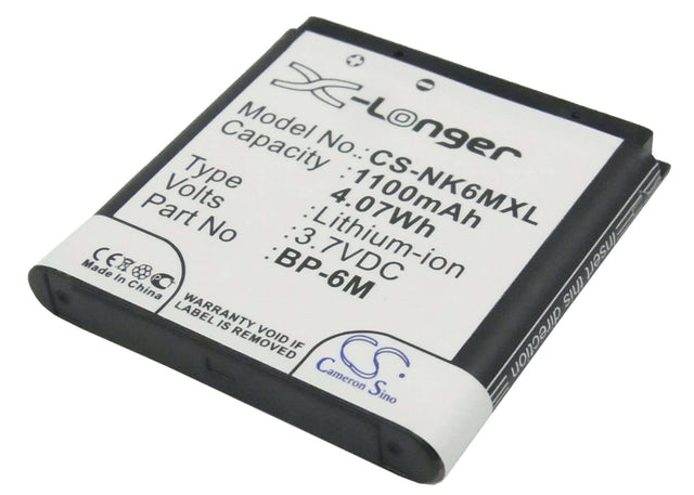 Battery For Nokia 3250, 6280, 9300i 3.7v, 1100mah - 4.07wh Batteries for Electronics Cameron Sino Technology Limited   