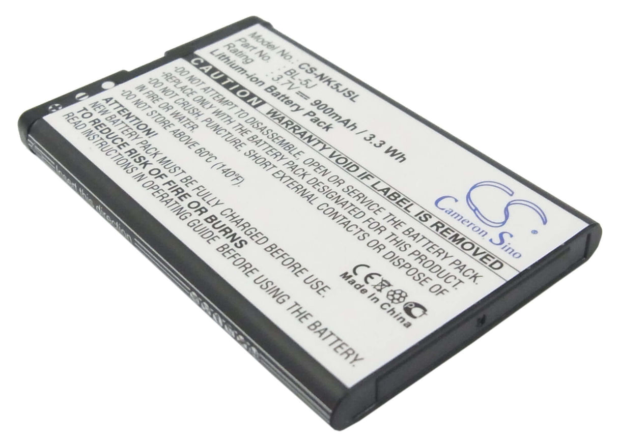 Battery For Nokia 5800, 5800t, 5800 Xpress Music 3.7v, 900mah - 3.33wh Batteries for Electronics Cameron Sino Technology Limited   