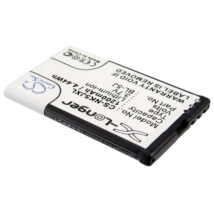 Battery For Nokia 5800, 5800t, 5800 Xpressmusic 3.7v, 1350mah - 5.00wh Batteries for Electronics Cameron Sino Technology Limited   