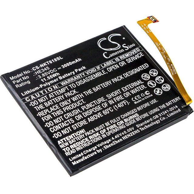 Battery For Nokia, 6 2018, 6 2nd, Nokia 6 2nd 3.85v, 3000mah - 11.55wh Batteries for Electronics Cameron Sino Technology Limited   