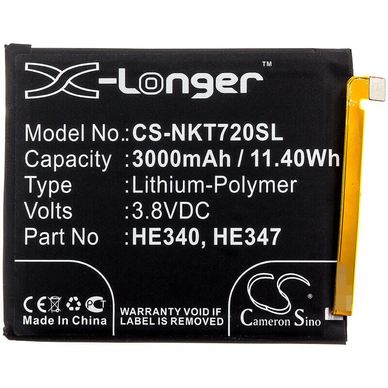 Battery For Nokia, 7.1, Ta-1041, 3.8v, 3000mah - 11.40wh Batteries for Electronics Cameron Sino Technology Limited   