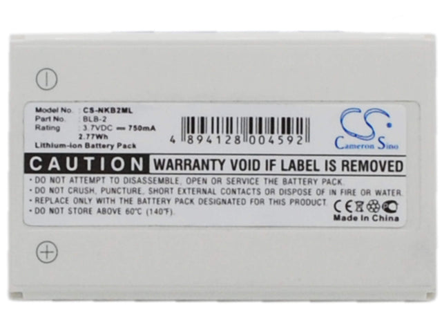 Battery For Nokia 8210, 8310, 8250 3.7v, 750mah - 2.78wh Batteries for Electronics Cameron Sino Technology Limited   