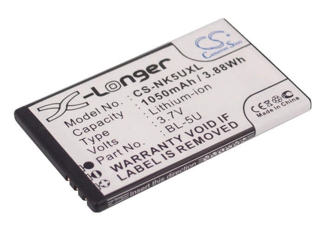 Battery For Nokia 8800e, 8900e, 8900i 3.7v, 1050mah - 3.89wh Batteries for Electronics Cameron Sino Technology Limited   