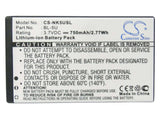 Battery For Nokia 8800e, 8900e, 8900i 3.7v, 750mah - 2.78wh Batteries for Electronics Cameron Sino Technology Limited   