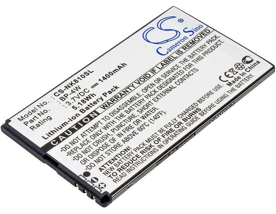 Battery For Nokia Lumia 810, Lumia 822 3.7v, 1400mah - 5.18wh Batteries for Electronics Cameron Sino Technology Limited   