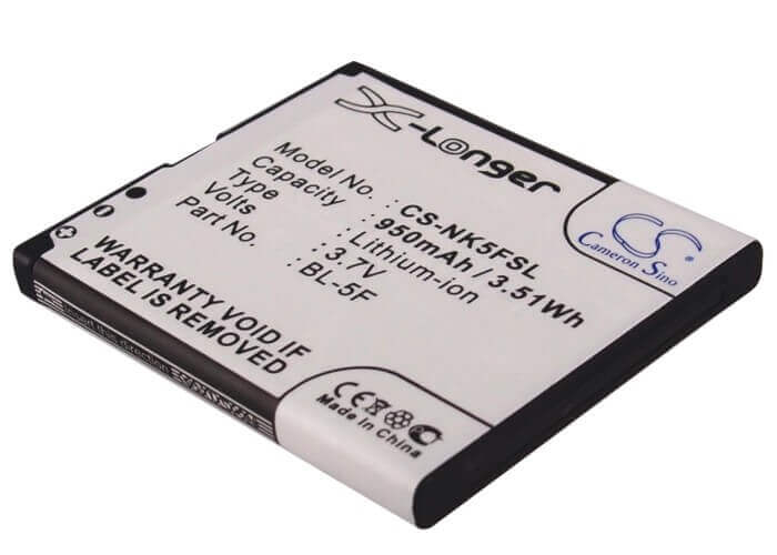 Battery For Nokia N95, N93, N93i 3.7v, 950mah - 3.52wh Batteries for Electronics Cameron Sino Technology Limited   