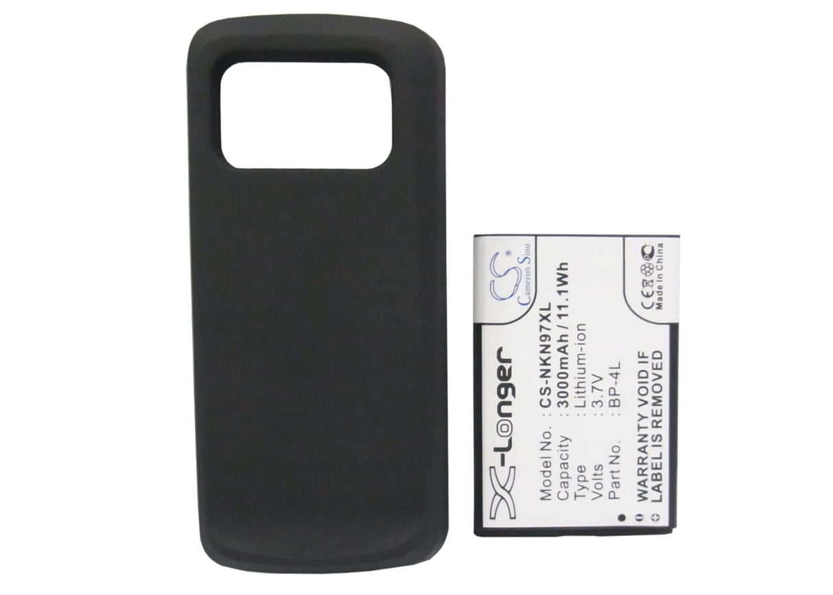 Battery For Nokia N97 Black Back Cover 3.7v, 3000mah - 11.10wh Batteries for Electronics Cameron Sino Technology Limited   