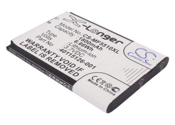 3.7V, Li-ion, 1800mAh, Hotspot battery fits Novatel Wireless, 40115126-001, Mifi 500 Lte, Mifi 5510, 6.66Wh