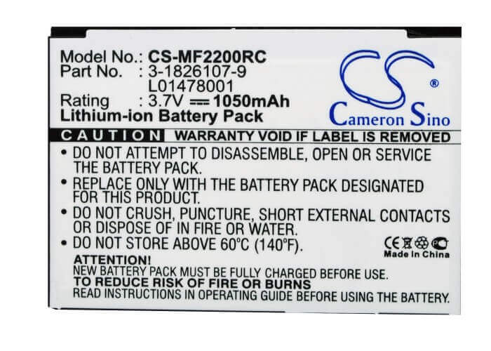 Battery For Novatel Wireless Mifi2200 3.7v, 1050mah - 3.89wh Hotspot Cameron Sino Technology Limited   