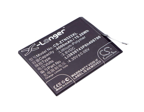 Battery For Nubia, Nx523, Nx523j, Z11 Max, Zte 3.8v, 4000mah - 15.20wh Mobile, SmartPhone Cameron Sino Technology Limited   