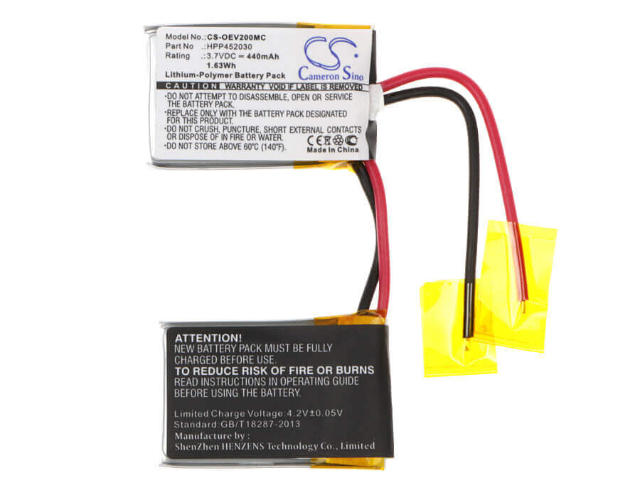 Battery For Ocean Ev0200 3.7v, 440mah - 1.63wh Camera Cameron Sino Technology Limited   