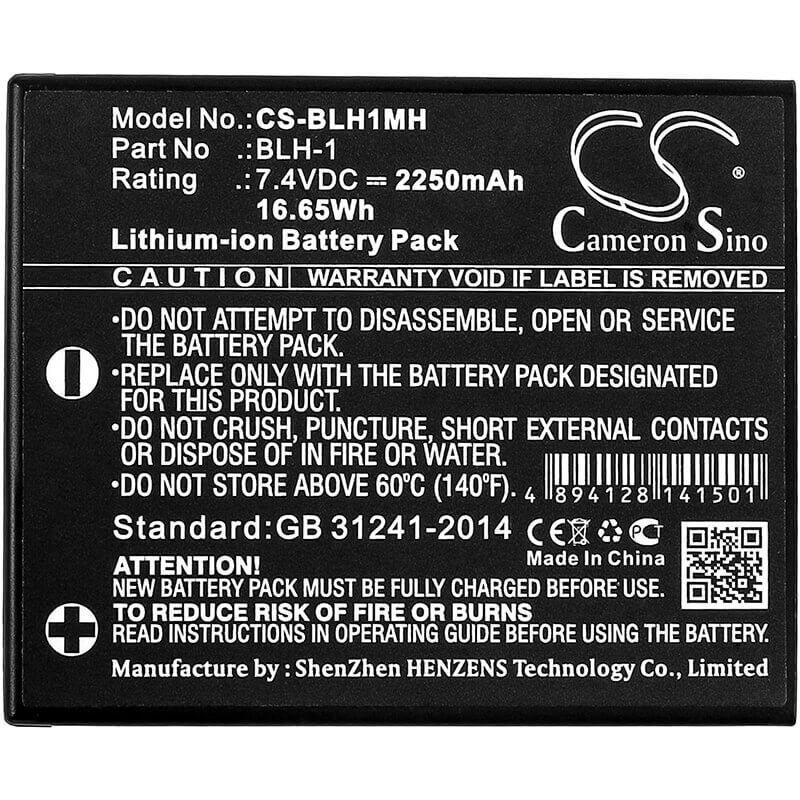 Camera battery For Olympus, E-m1, E-m1 Mark Ii, Mark Ii Mirrorless 7.4v, 2250mah - 16.65wh Camera Cameron Sino Technology Limited   