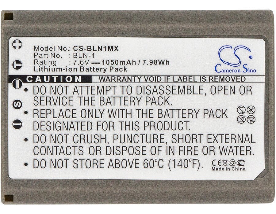 Battery For Olympus Em5, E-m5, Om-d 7.6v, 1050mah - 7.98wh Camera Cameron Sino Technology Limited   