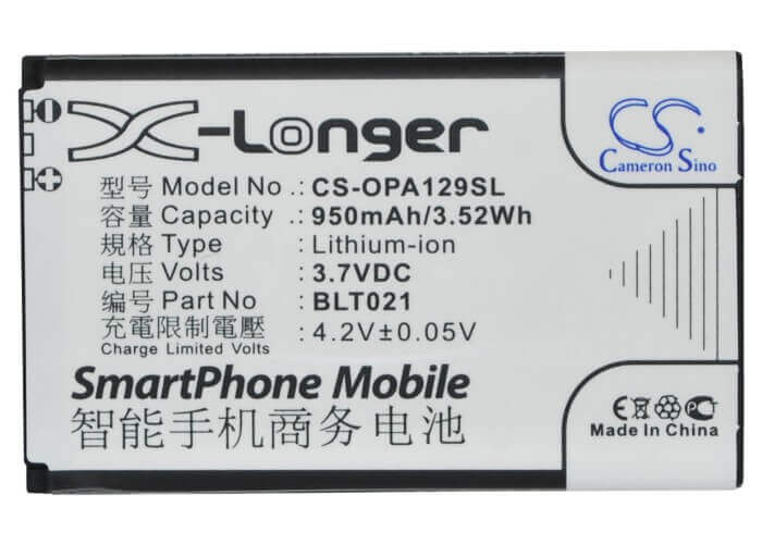 Battery For Oppo A129, A93 3.7v, 950mah - 3.52wh Mobile, SmartPhone Cameron Sino Technology Limited   