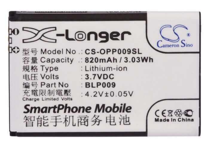 Battery For Oppo A90 3.7v, 820mah - 3.03wh Mobile, SmartPhone Cameron Sino Technology Limited   