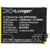 Battery For Oppo, Cph1835, Pacm00, Pact00 3.85v, 3350mah - 12.90wh Mobile, SmartPhone Cameron Sino Technology Limited   