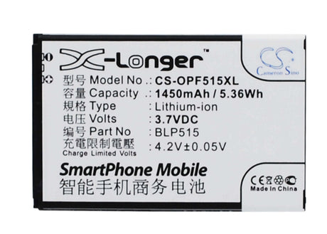 Battery For Oppo F15, X903, R801 3.7v, 1450mah - 5.37wh Mobile, SmartPhone Cameron Sino Technology Limited   